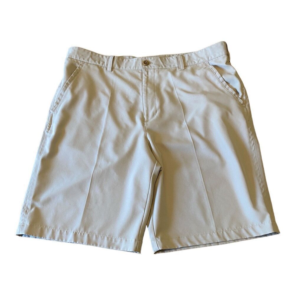 Mens Size 38 Izod Golf Shorts Tan